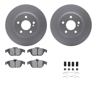 R1 Concepts WDTH1-63054 Brake Rotors - Carbon Coated W/ Euro Ceramic Pads & Hdw